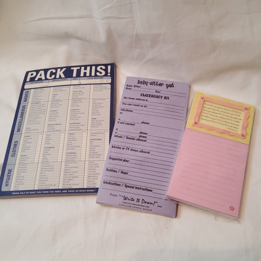 Specialty Note Pads
